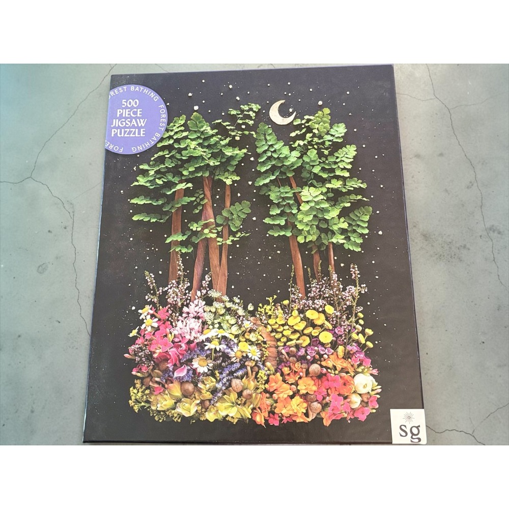 Sister Golden Forest Bathing 500 Piece Puzzle Vicki Rawlins 18x24 Open Box New